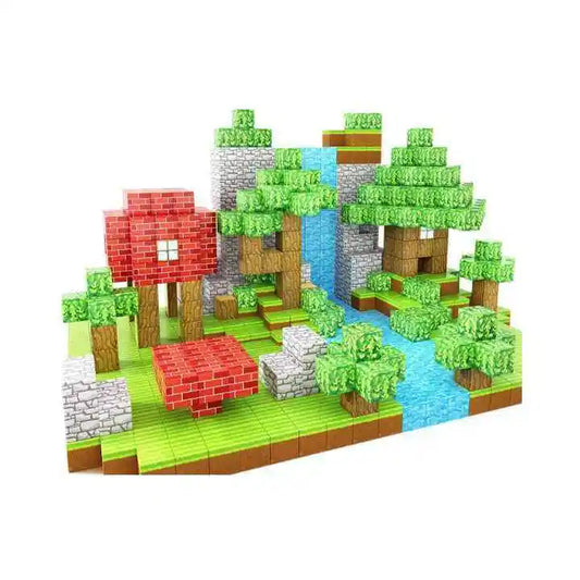 Magnetic Block Puzzles Creative DIY Educational Assembly Building Blocks Bagnetic Attraction 2.5cm Large Particle Kids Toys