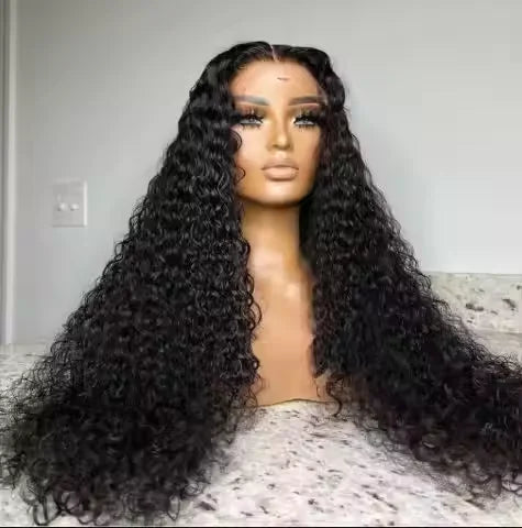 Wholesale Kinky Curly HD Lace Front Human Hair Wig Natural Long Raw Brazilian Hair Transparent Front Lace Wig for Women