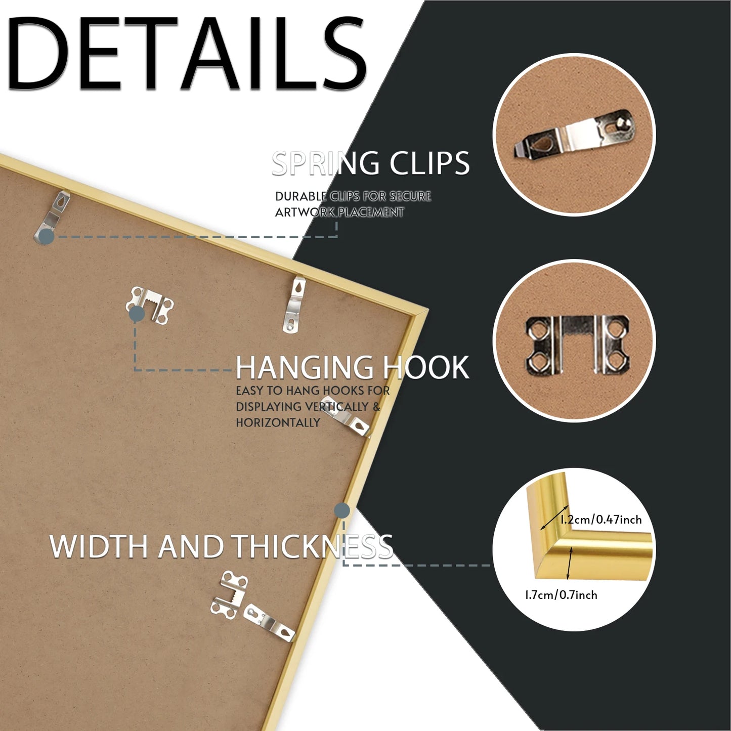 3pcs Factory Direct Single Pack Supply Photo Frame Wall Mounted Setting Mounted  Picture Frame Photo Wall Combination