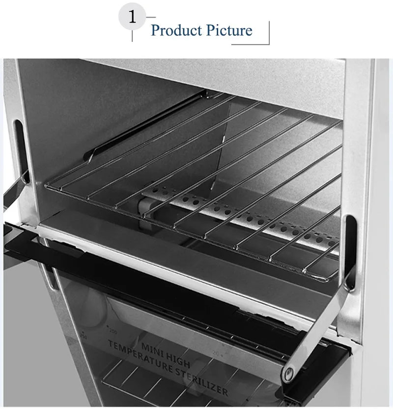 10L Nail Tool Sterilizer Large Capacity Multifunctional Dry High Temperature Sterilizer 1000W For Sterilizing Hair Salon Tool