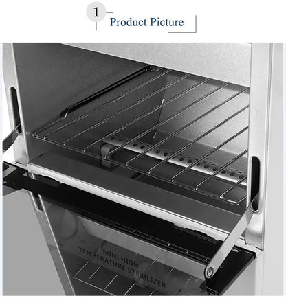 10L Nail Tool Sterilizer Large Capacity Multifunctional Dry High Temperature Sterilizer 1000W For Sterilizing Hair Salon Tool