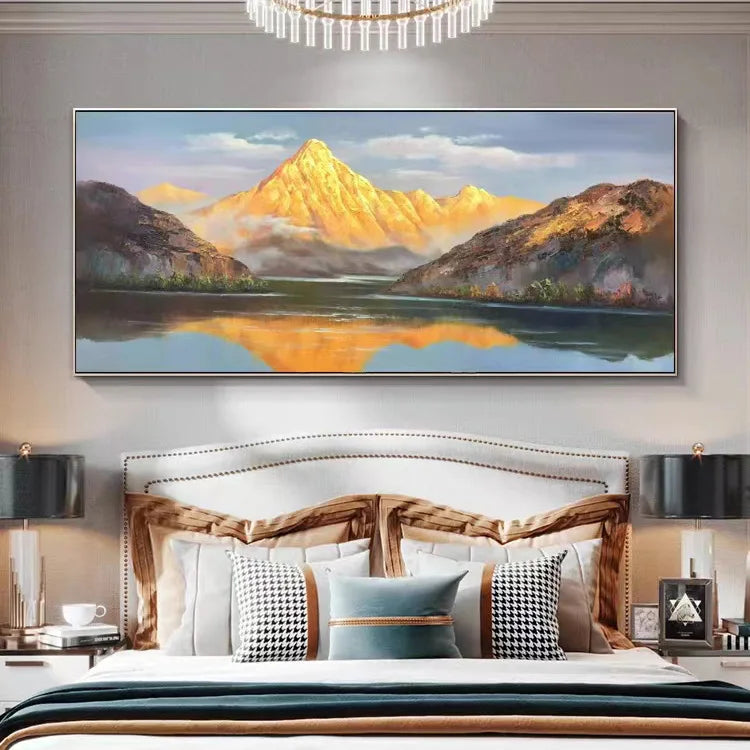 European Style Hand Painted Landscape Custom Oil Painting Canvas Wall Art for Home Decor