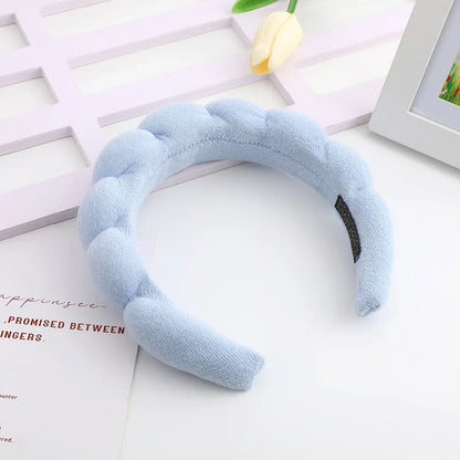 Customized Women's Sponge Skincare Headbands Yogic Makeup Spa Face Wash Hair Accessories Towel Cloth Customizable Headbands
