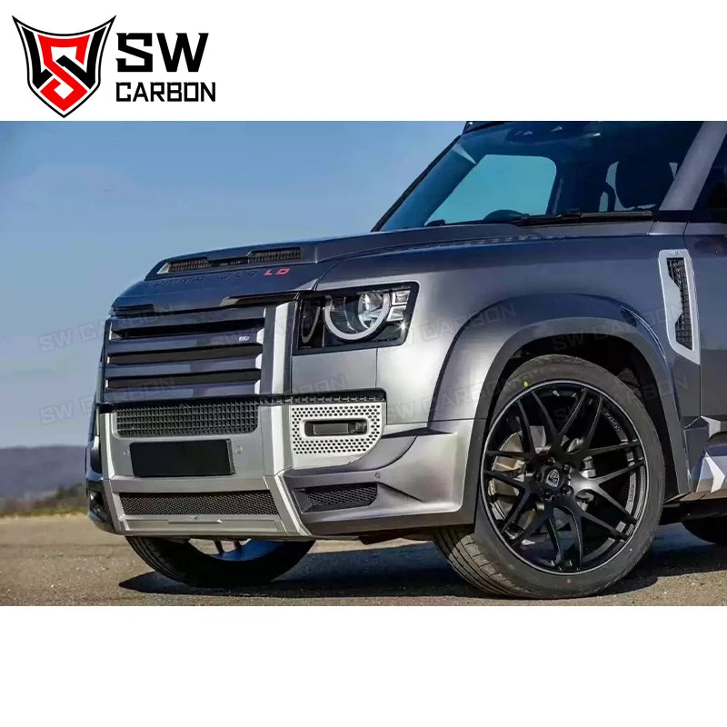 Defender LM Style Wide Body Kit for Land Rover Defender 90 110 Front Bumper Grille Hood Side Skirts Mudguards