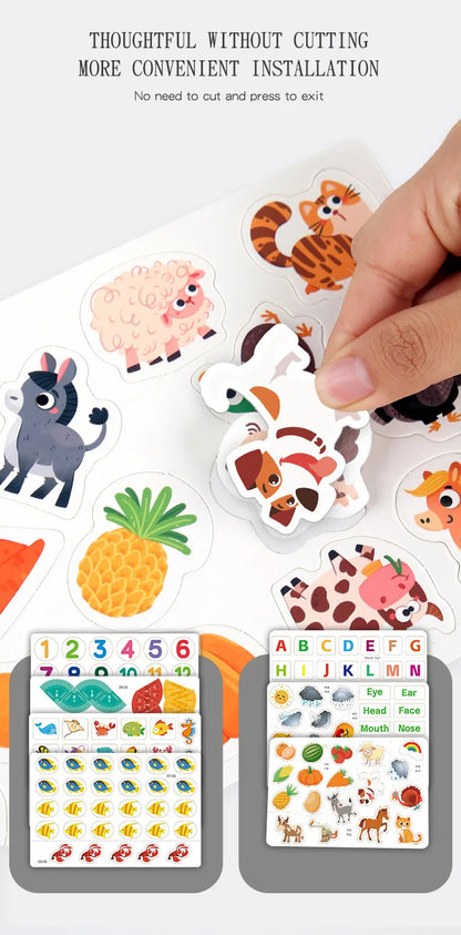 Montessori Educational Toys Preschool Kindergarten Learning Busy Book Sticker Activities for Kids Picture Books XH XHCP-241105