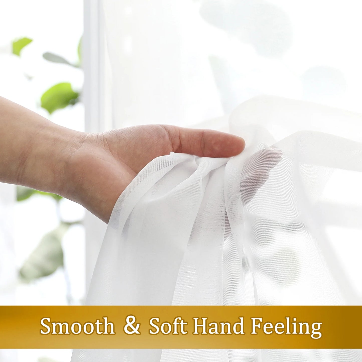 OWENIE Hot Selling New High Quality Window Panel Window Curtain White Sheer Valance for Window Small Short Voile Valance Curtain