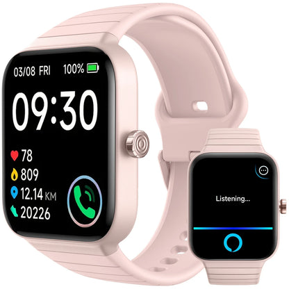 Smart Watch for Men Women With Alexa Built-in, 1.95" Smartwatch With Wireless Call, 100+ Sport Modes, Fitness Activity Tracker