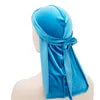 Elastic Satin Durag, Long Tail Pirate Cap for Men & Women, Silky Smooth Hair Wrap & Wave Builder