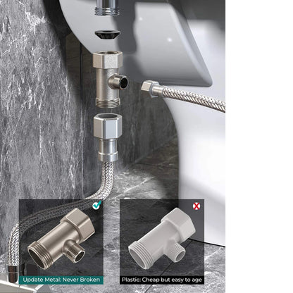 Bidet Toilet Seat Attachment Non-Electric Self-Cleaning Dual Nozzles Wash Hot Cold Mixer Water Lady Bathroom Accessories Sprayer