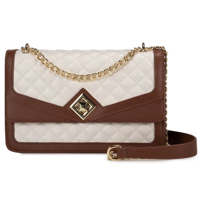 LOVEVOOK 2023 Leather Quilted Sling Shoulder Bag With Chain Trendy Clutch Ladies Evening Purse Luxury Crossbody Bags for Women