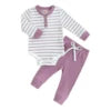 Hot Selling Drop Shipping Baby Romper Two Pieces Baby Set Wholesale New Born Baby Wear