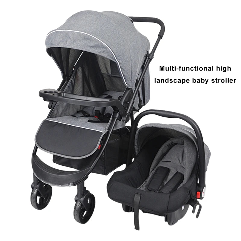 Wholesale Folding Prams and 2 in 1 Be-directional Baby Stroller with Car Seat for Toddler