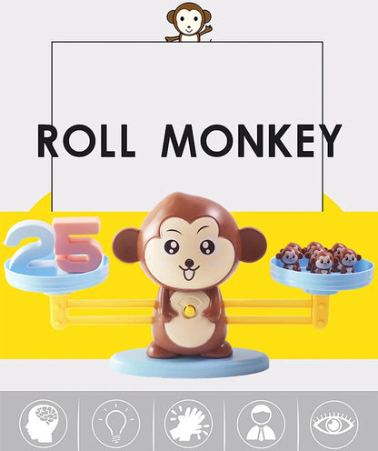 New Montessori Math Toy Monkey Digital Maths Balance Scale Toy Educational Balancing Scale Number Board Game Kids Learning Toys