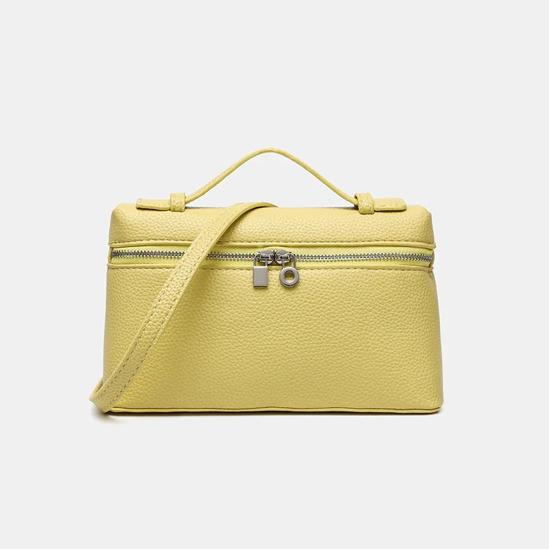 Factory Outlet 2025 New LP Bag L19 Lunch Box Single Zipper PU Small Shoulder Crossbody Portable Simple Fashion Gigi Same Style