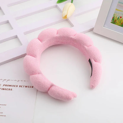 Customized Women's Sponge Skincare Headbands Yogic Makeup Spa Face Wash Hair Accessories Towel Cloth Customizable Headbands