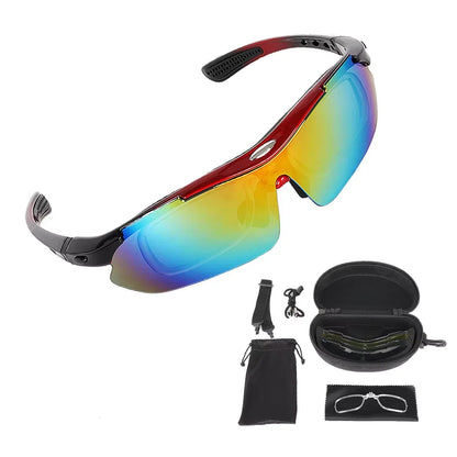 Wholesale Cycling Glasses Polarized Sports Sunglasses with 5/6 Interchangeable Lens for Bike Outdoor Windproof UV400 Protection