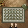 Custom Fast Water Drying Cushioned PET Friendly Bath Mat Super Absorbent Non-Slip Rubber Plaid Pattern Home Hotel Bathroom Use