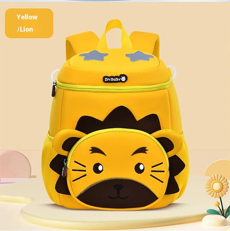 Lightweight Double Shoulder Backpack for Boys Sesame Cartoon Design Kindergarten New Year Gift Mini Diving Material School Bag