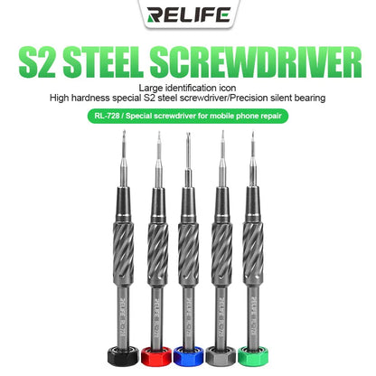 RELIFE RL-728 2D Sturdy Magnetic Screwdriver S2 Steel Screwdriver Precision Screwdriver