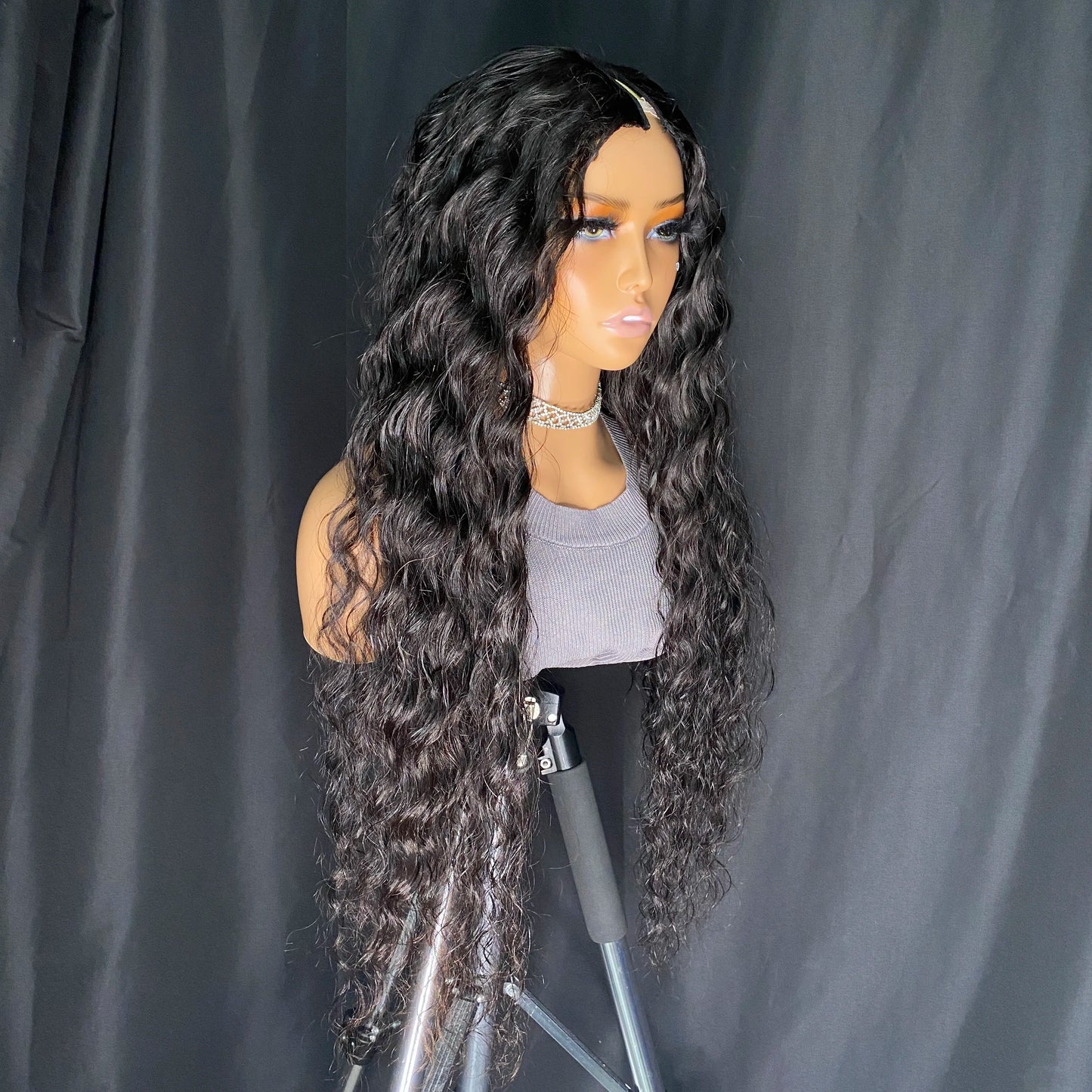 Wholesale Brazilian Indian Raw Remy Virgin Human Hair Natural Wave I Part Wig
