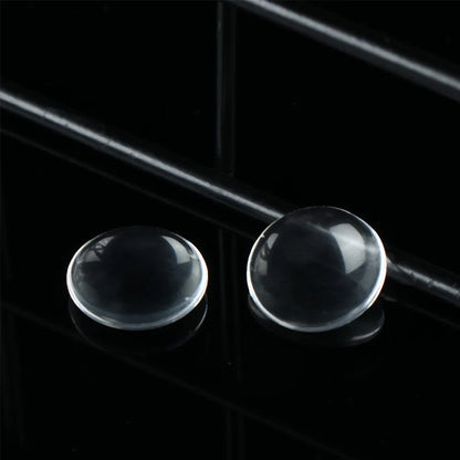 50Pcs 14mm Round Glass Eye Chips Transparent Doll Eye Patch DIY Scrapbooking Crafts Doll Eyeballs Accessories