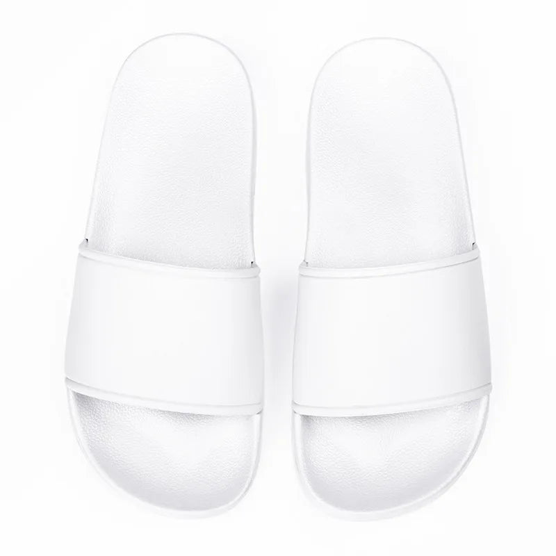 Custom Logo Anti-Slip Winter Spring Beach Slides with Open Toe Screen Printing PVC Embossed Mens' Slipper Footwear