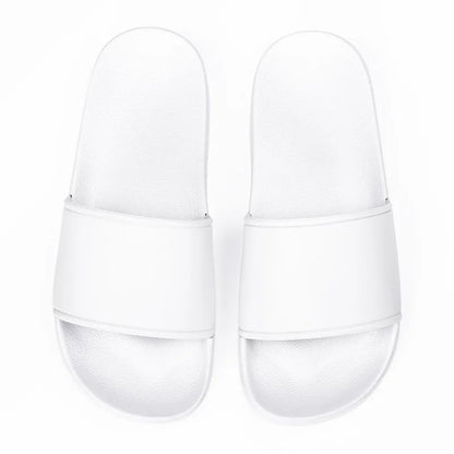 Custom Logo Anti-Slip Winter Spring Beach Slides with Open Toe Screen Printing PVC Embossed Mens' Slipper Footwear