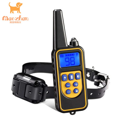 Waterproof 800m Electric Pet Training & Behavior Products Bark Collars Remote Control Rechargeable