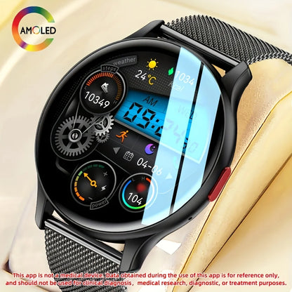 Men's Smartwatch with Call Function,1. 43''Large HD AMOLED Screen,100+Sports Modes, DIY Watch Face, Fitness Tracker,USB Charging