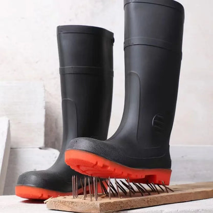 Hard Wearing Waterproof CE Standard Acid Resistant Industrial Steel Toe Safety Outdoor New Style Unisex Rain Boots