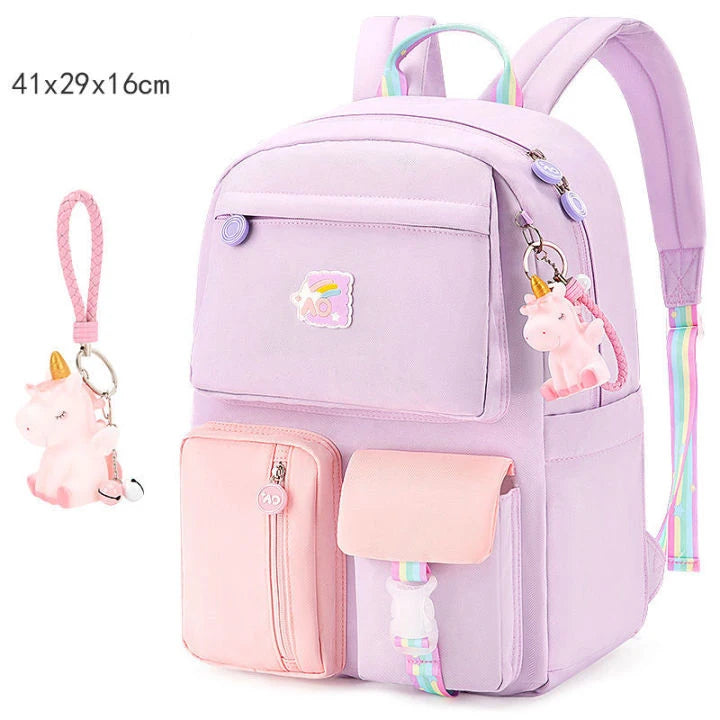 Cartoon Students Children Backpack Girls Schoolbag Lightweight 1-6 Grade School Bag Waterproof Kids Backpack Kawaii Backpack
