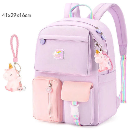 Cartoon Students Children Backpack Girls Schoolbag Lightweight 1-6 Grade School Bag Waterproof Kids Backpack Kawaii Backpack