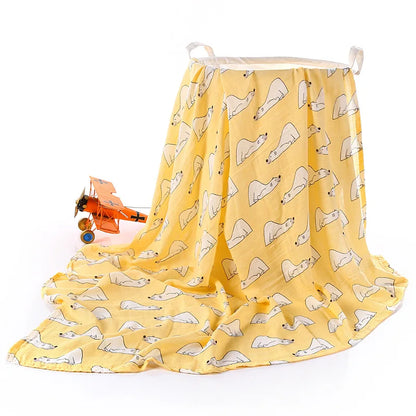 Low Price in Stock 2 Layer Bamboo Cotton Baby Muslin Dream Blanket 47*47 High Quality 100% Cotton Swaddle Muslin Blanket