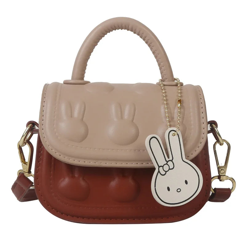 2025 Cute Fashion Cartoon PU Leather Mini Kid Purse Luxury Wallet Shoulder Bag for Girls Waterproof Portable