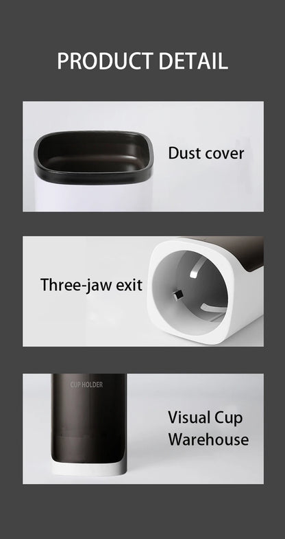An der Wand montierte, automatisch herunterklappbare Einweg-Becherhalter für den Haushalt, stanzfreie Pappbecher, staubdichte Trinkbrunnengestelle