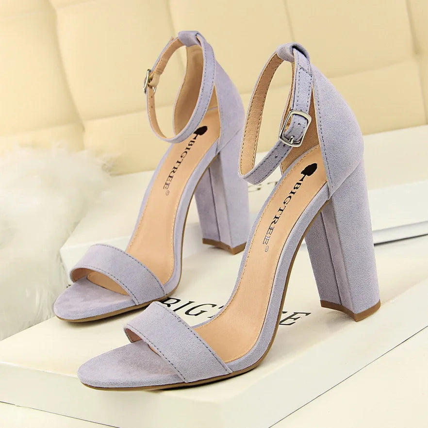 Big Tree 13.5 CM Heel Women Pumps High Heels New Ladies Shoes Fashion Women Sandals Sexy Platform Sandals square Heel Summer
