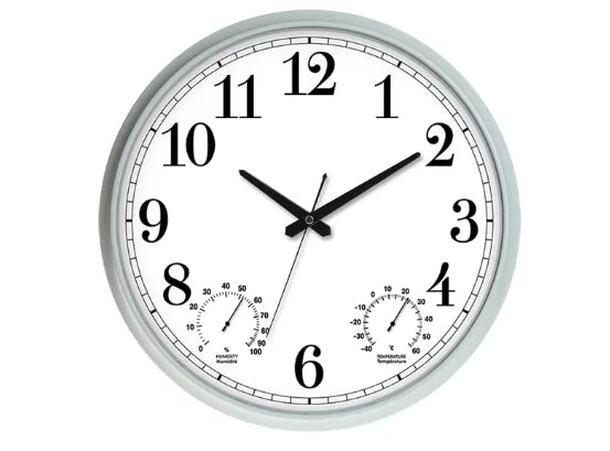 18-inch Retro Handmade Plastic Outdoor Rainproof Wall Clock Single Face Needle Display Quartz Analog Movement Radio