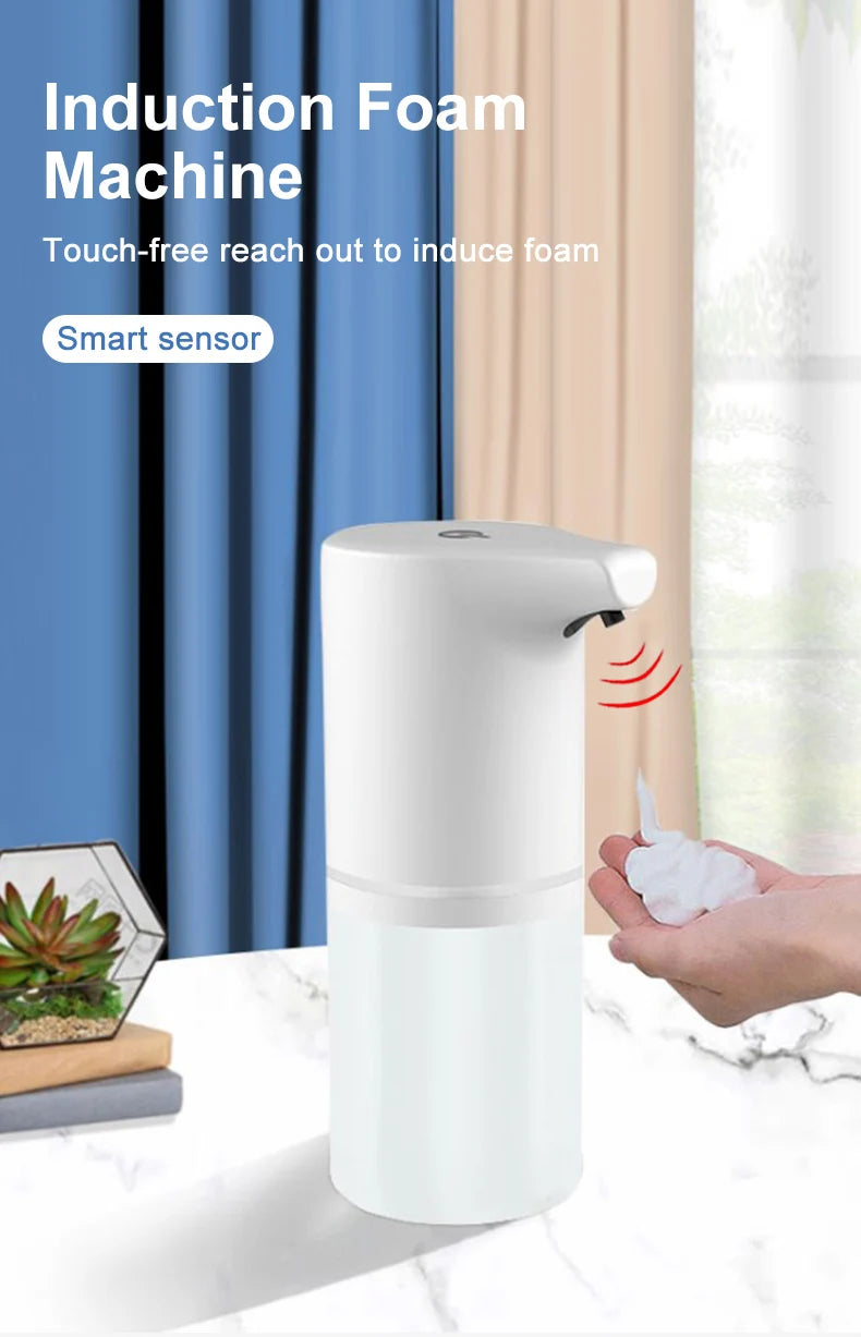 Touchless Automatic Soap Foam Dispenser USB Rechargeable Liquid Foam Hand Washer Machine Bathroom Infrared Sensor Soap Dispenser