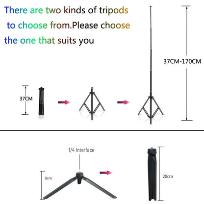 26 33CM Video Lights Dimmable Light Selfie LED Ring Light USB Ring Lighting Lamp With Tripod Stand To Make Youtube Ringlight