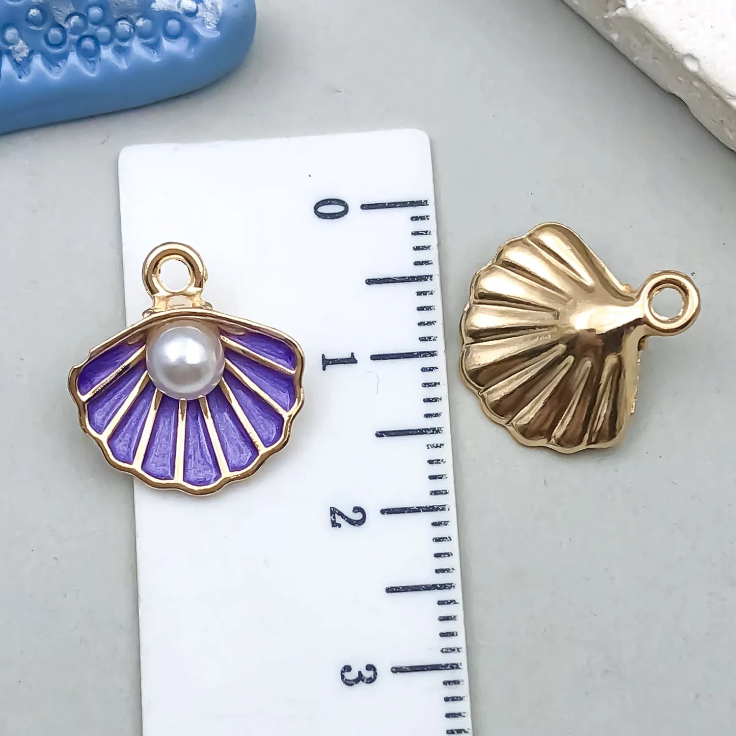 Hot Sale Natural Crafts Alloy Ocean Starfish Conch Seashell Enamel for DIY Nautical Jewelry Making Home Decoration