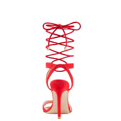 Sexy Summer Gladiator Sandals Top Quality Heels Fashion Women High Heel Stilettos Ladies Lace up Heels