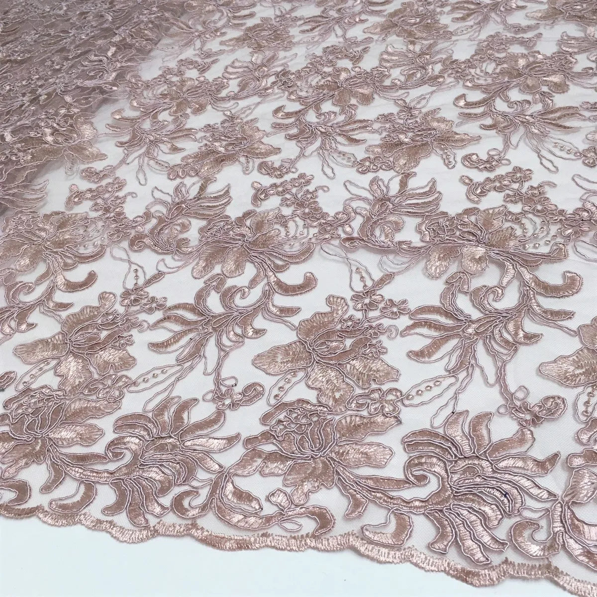 White African Lace Fabric 2025 Embroidered Nigerian Lace Fabric High Quality Cord lace French Tulle Fabric Wedding L-W006A