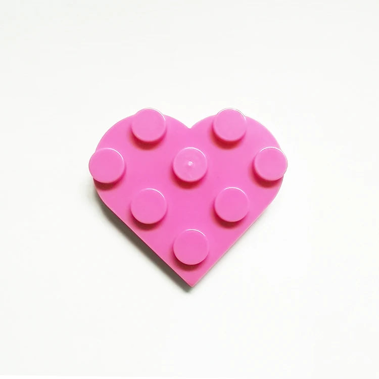 39613 Plate, Round 3 X 3 Heart/Plate, Round 6 X 6 Heart MOC Masterpieces Compatible Building Accessories Building Freedom 46342
