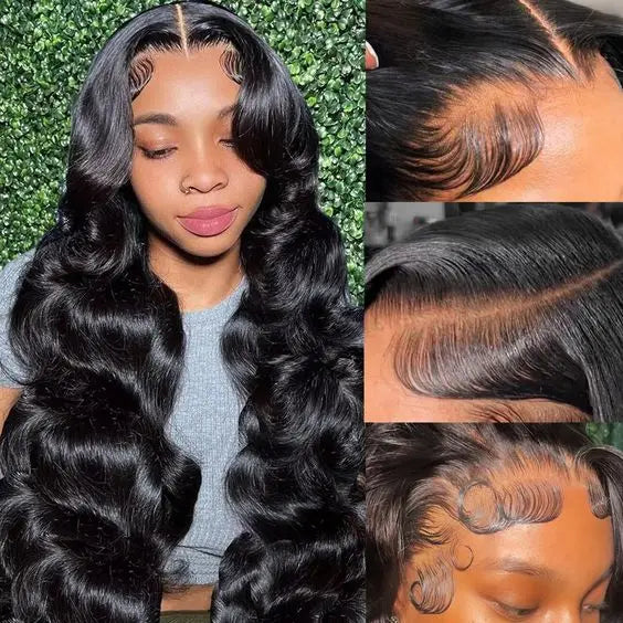 5x5 Raw Indian HD Wig  Human Hair Lace Front ,Glueless Full Lace Front Wigs, Brazilian Deep Curly Body Wave Wig for Black Women