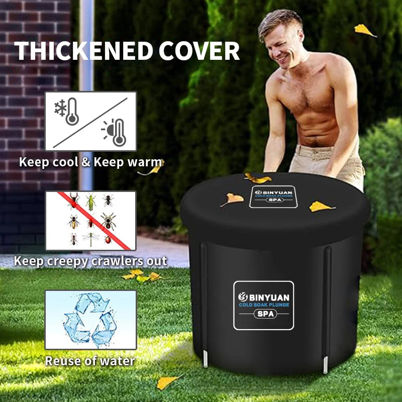 90cm Large Inflatable Ice Bath Tub With 5 Layer Insulation for Cold Plunge Recovery Premium Portable Bathtub