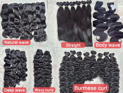 Wholesale Natural Raw Human Hair Bundle Cuticle Aligned Burmese Curly  Human Hair Weave Bundle Vendors