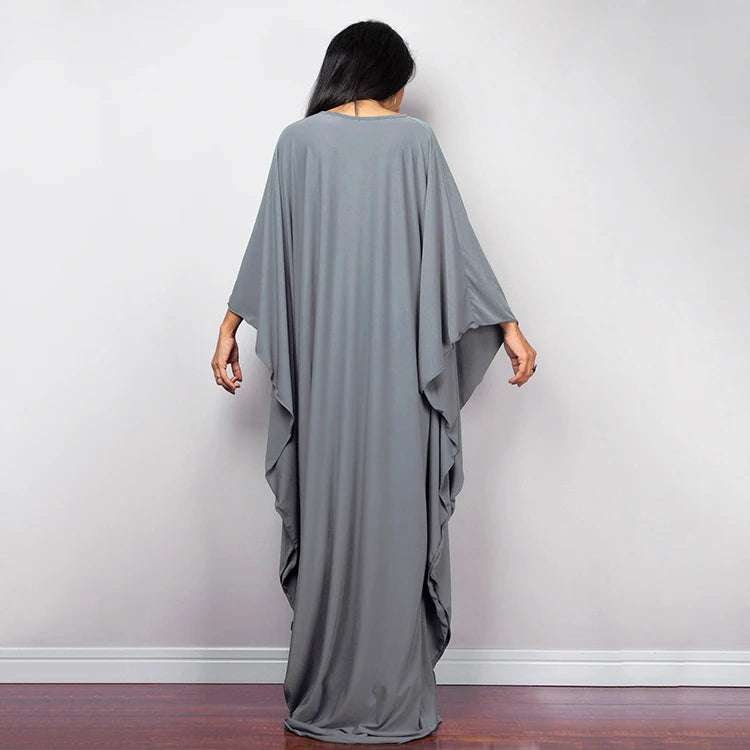 Trendy Design Knot Beach Maxi Dresses Solid V Neck Women Dress Clothing