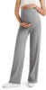 Pregnant Woman's Summer Lightweight Wide-leg Pants with Built-in Support for the Abdomen