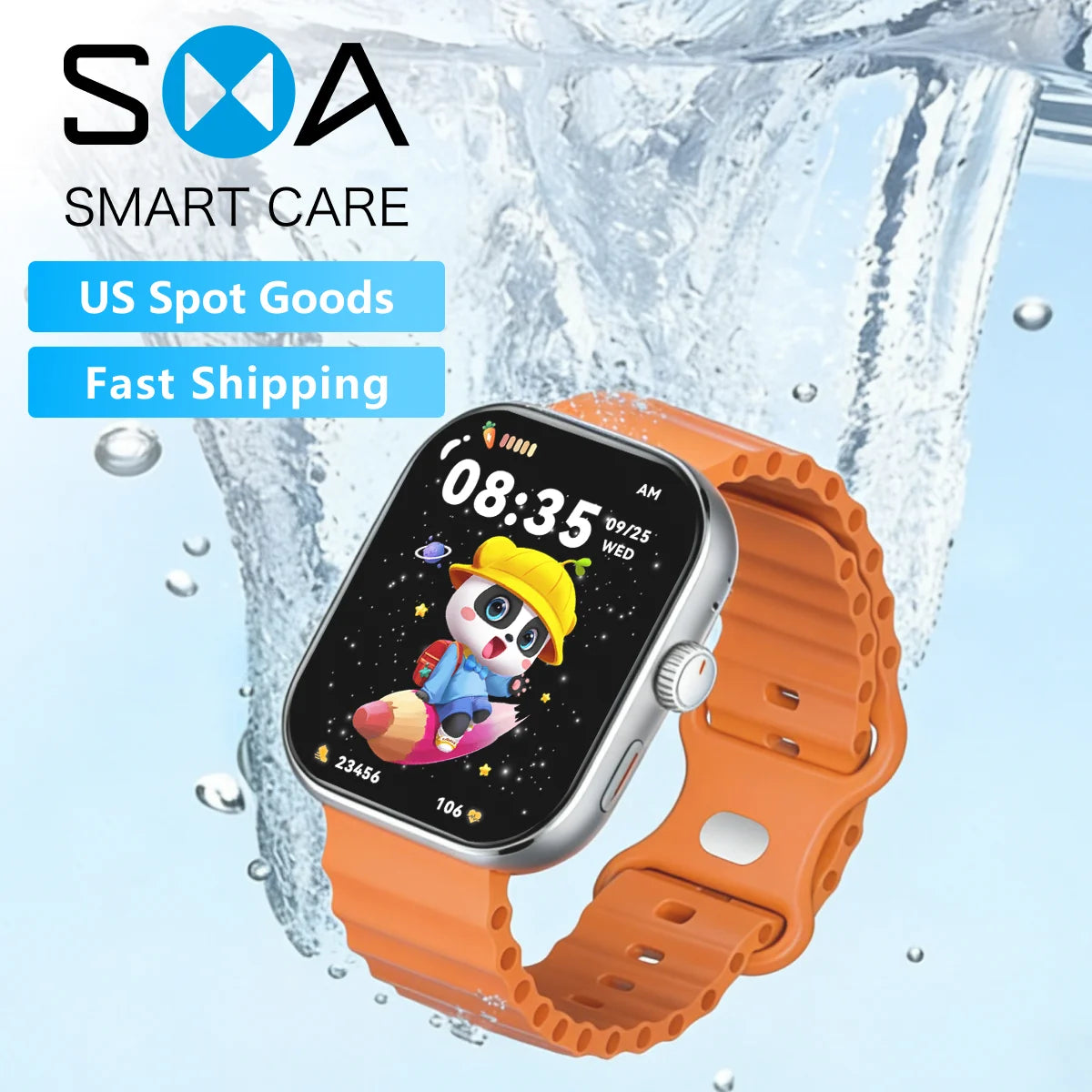 US Fast Ship Smartwatch for Men 2.01" AMOLED Display Always-on Heart Rate Monitor IP68 Waterproof Multi-Sport Tracker with Sleep