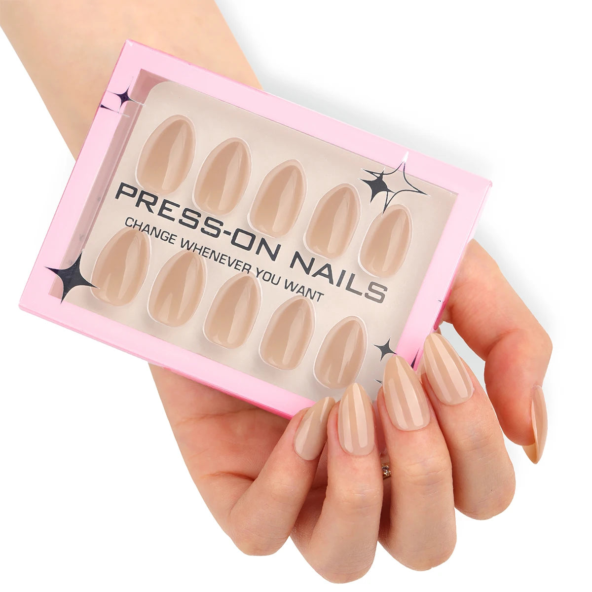 Solid Color press on nails wholesale short fake nails high quality false nails acrylic pmma  custom label Drop Shipping